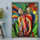 5D Diamond Painting Man and Chicken Full Round Diamond Rhinestone Set