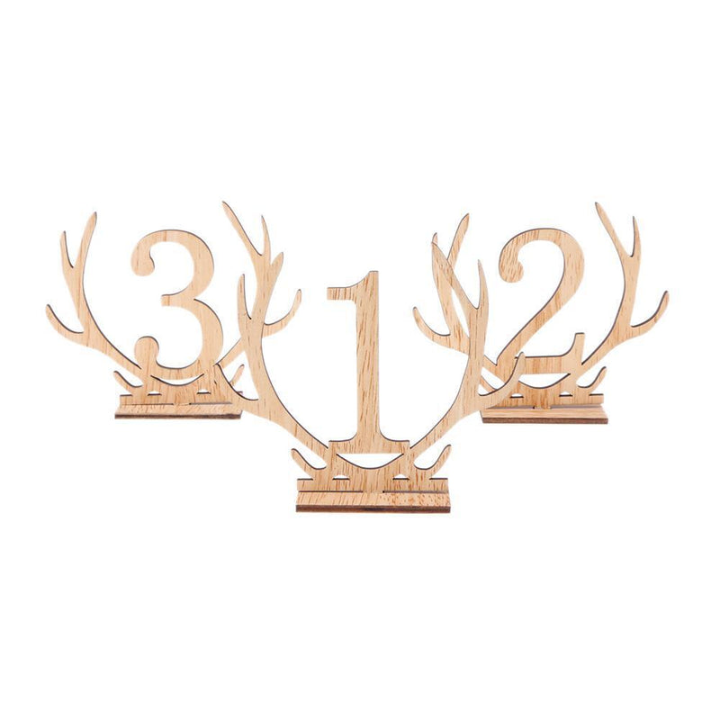 20pcs 1-20 Wooden Table Number Holder for Wedding Decoration Party Seat