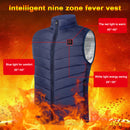 Heated Jacket Men Coat Intelligent USB Electric Winter Thermal Vest (L)