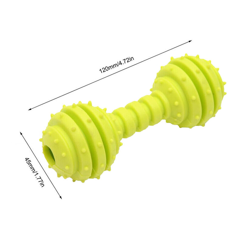Dog Toys Pet Molar Teeth Stick Bite Sound Interactive Training Ball (Green)