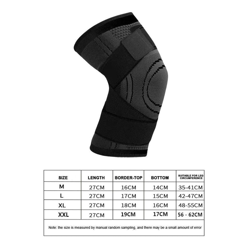 Breathable Sports Compression Knee Strap Elastic Knee Protective Pad (M)