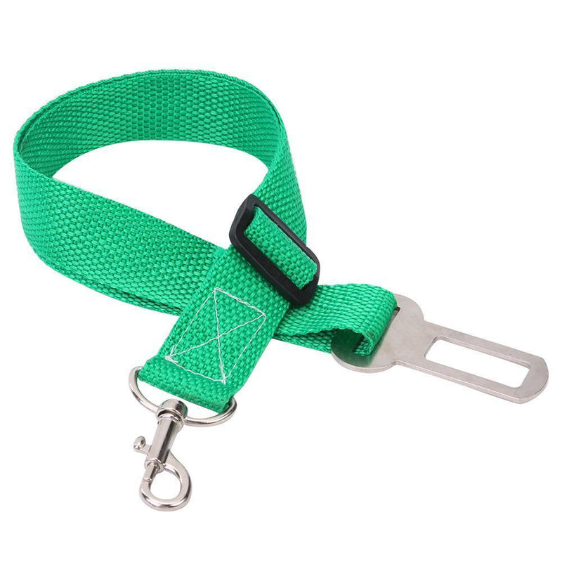 Car Pet Dog Seat Belt Puppy Safety Seatbelt Dog Harness Lead Clip (Green) Newly