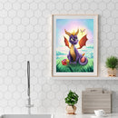 Cartoon Dinosaur DIY Full Drill Painting Round Diamond Drawing Rhinestone Gift