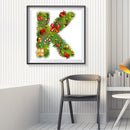 5D DIY Diamond Painting Christmas Letter K Full Round Drill Mosaic (W1099)