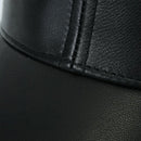 Black PU Flat Leather Sunshade Baseball Cap Trendy Hat Hop Men' Hip Korean W0N8