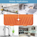 Mat Sink Splash Guard Water Catcher Drying Pads for Kitchen (Orange)