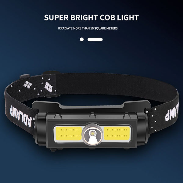 XPG+COB Strong Light Headlight Fishing Running Headlamp Head Lamp Work Light