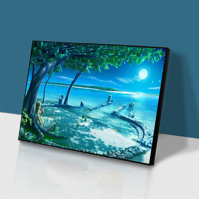 Night Landscape 50x40cm Oil Paint By Numbers DIY Painting