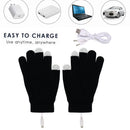 #A USB Electric Heating Gloves Comfortable Soft Wearable Winter Mittens Hand War