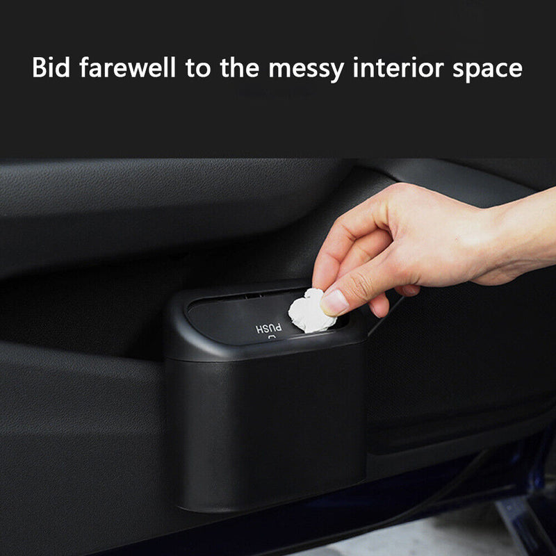 Car Trash Can Bin Hanging Vehicle Garbage Storage Box Auto Waste Organizer