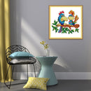 Parrots Cotton Cross Stitch 14CT Stamped Manual DIY Embroidery Kits (DA457)