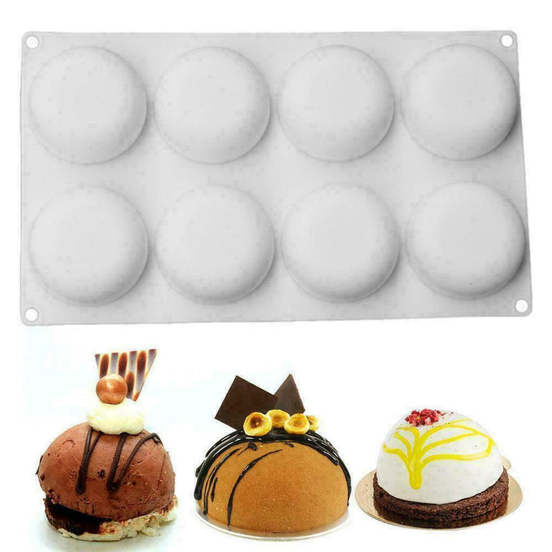 Flat round mousse cake mold DIY baking mold silicone G3L6