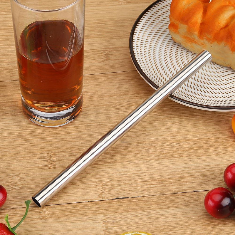 Reusable Stainless Steel Screw Thread Drinking Straw Cleaner Brush Kit (3)