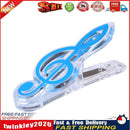 Plastic Musical Note Letter Paper Clip Piano Sheet Spring Holder (Blue) Newly