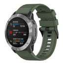 Silicone Watch Strap Bracelet for Garmin Fenix 6X/Fenix 6X Pro (Army Green)