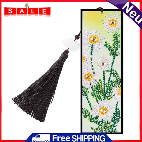 5D DIY Special Shape Diamond Art Mosaic Leather Tassel Diamond Painting Bookmark