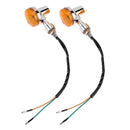 2pcs Universal Motorcycle Front Rear Turn Signals Indicators Amber Light Newly