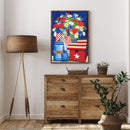 Diamond Painting Kit National Flag Bouquet Full Round Rhinestone Wall