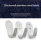 Stainless Steel Door Hook Set with Screws Clothes Hat Wall Hanger (1.5mm)