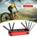 6 in 1 MTB Bike Folding Repair Tool Bicycle Screwdriver Portable Allen Wrench
