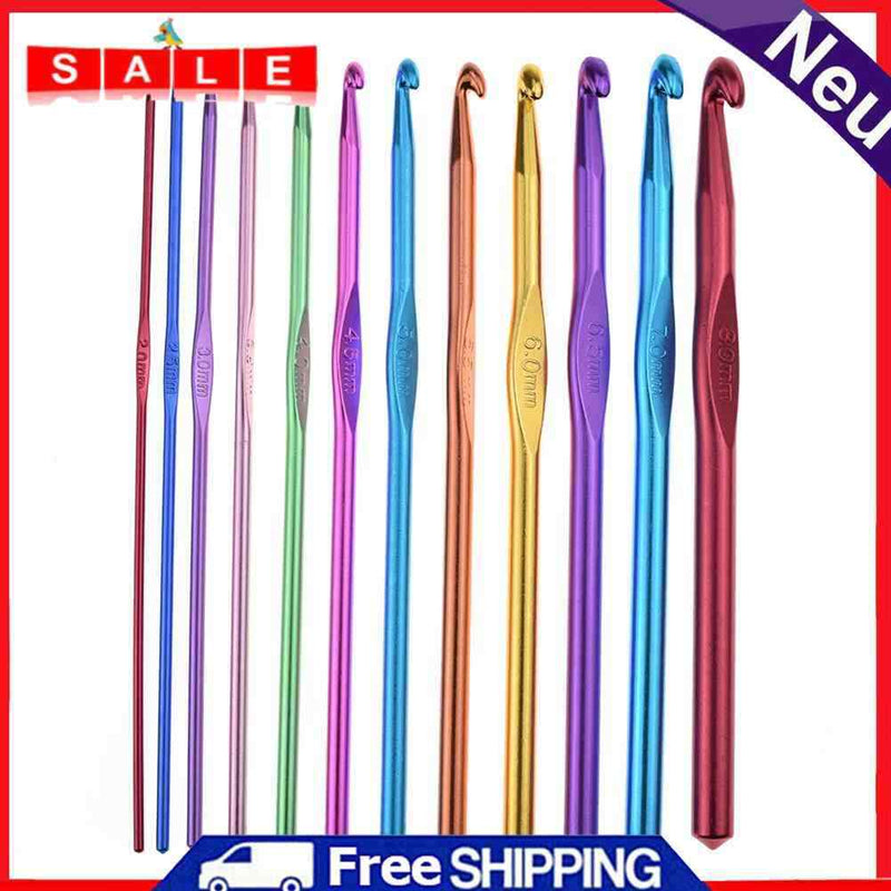 DIY Aluminum Crochet Needles Sweater Knit Weave Craft Sewing Needles Set Kit 150.00 *