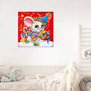 5D DIY Diamond Painting Christmas Mouse Kits Full Round Drill Wall Decor Craft