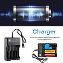 Professional USB Charger 4.23V Universal 4 Slot Independent Battery