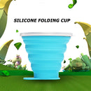 Outdoor Camping Picnic Retractable Water Cup 270mL Portable Folding Silicone Mug