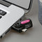 2 in 1 USB OTG Card Reader Micro USB OTG TF SD Card Reader Adapter (Pink)