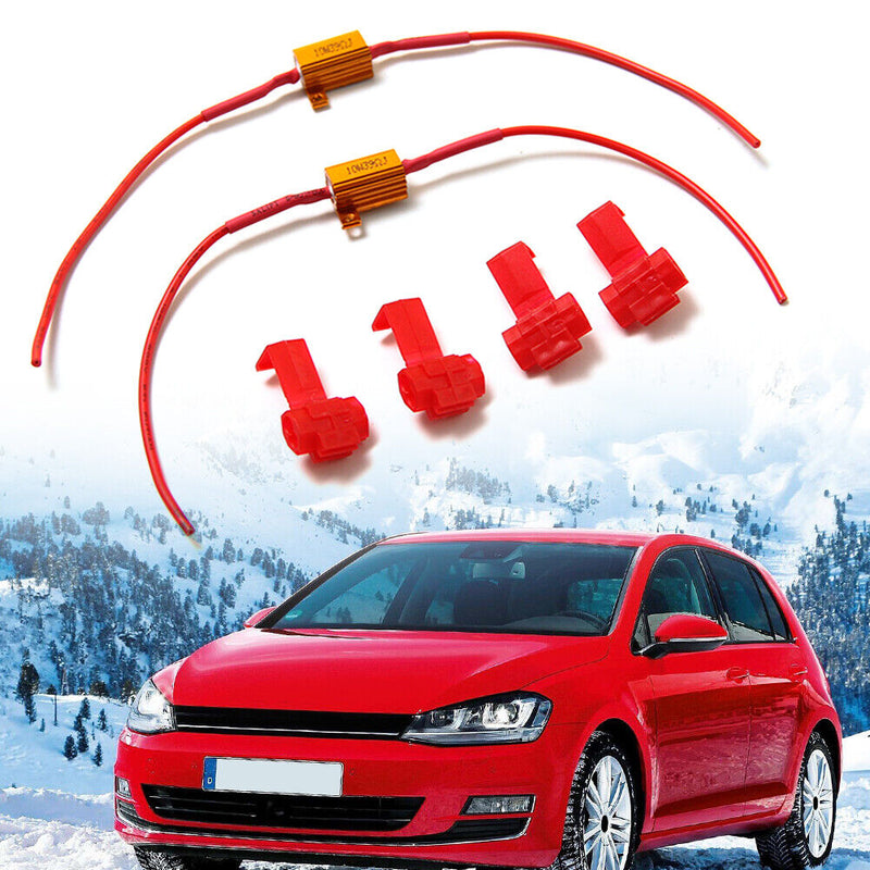 2pcs Turn Signal Lamp Waterproof 39ohm 10W Load Resistor Anti-Flashing Decoders