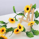 Flowers Vine Simulation Flower Cane Sunflower Rattan Garland Sunflowers