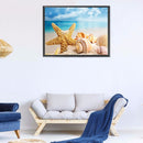 DIY Diamond Painting Kit Starfish Conch Full Round Drill Picture Home Decoration