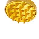 Silicone Scalp Head Body Massager Comb Round Hair Washing Brushes (Yellow) Newly