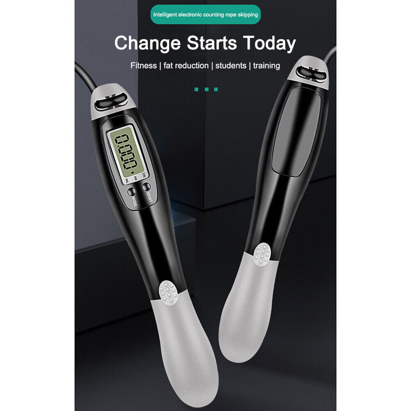 #A Portable Counting Speed Jump Rope Cordless Sports Fitness Exercise Skipping R