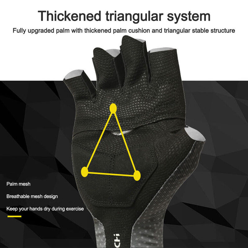Half Finger Gloves Summer Sports Cycling Gloves for Men Women (Black M) Newly