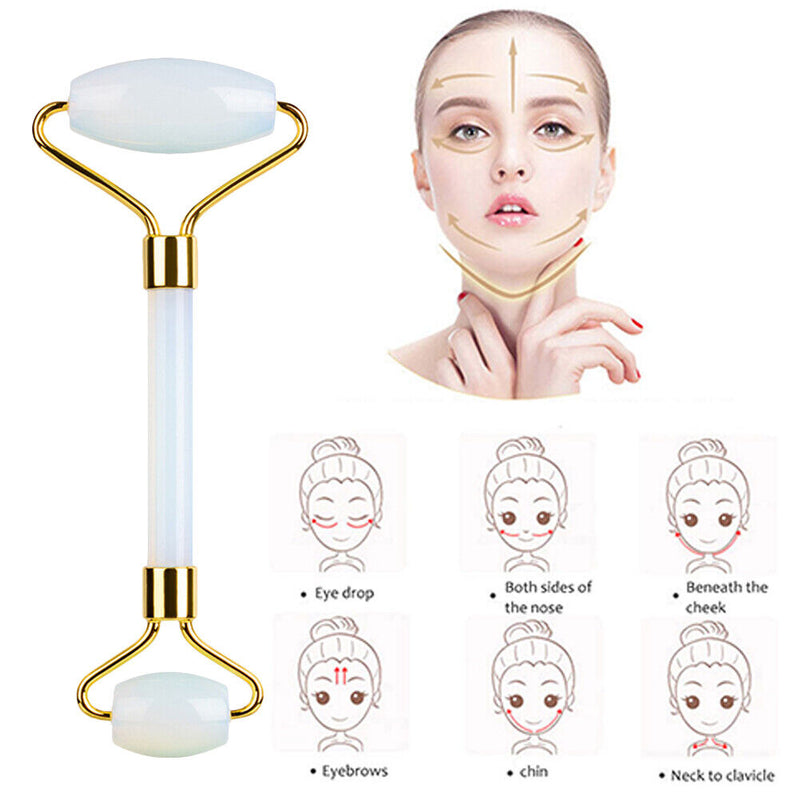 Double Head Opal Roller Massager Gua Sha Board Skin Beauty Bar (Roller) Newly