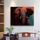Colorful Elephant Drawing Frameless DIY Oil Paint by Numbers Canvas Decor