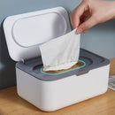 Wet Wipes Storage Box with Lid Home Tissue Dispenser Napkin Case (Grey) Newly