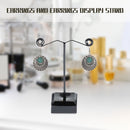 Acrylic Metal Stud Earring Display Rack Stand Jewelry Holder (Black S)