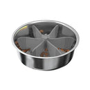 Pet Dog Feeding Food Bowl Rotating Slow Down Eating Feeder Dish Bowl (Grey)