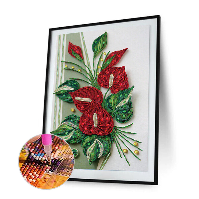 DIY 5D Diamond Leaves Part Special Drill Rhinestone Painting Kit (Y231) Newly