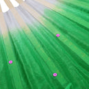 Chinese Folk Art Silk Veil  Belly Dance Dancing Bamboo Short Fan Green  Newly