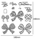 Bowknot Metal Cutting Die Stencils Clear Seal Stamp Set for DIY Scrapbooking