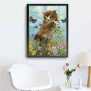 5D DIY Full Drill Diamond Painting Flower Owl Cross Stitch Embroidery Home