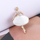 Clothes Accessories Ballet Girl Pin Crystal Badge Dancing Girl Brooches