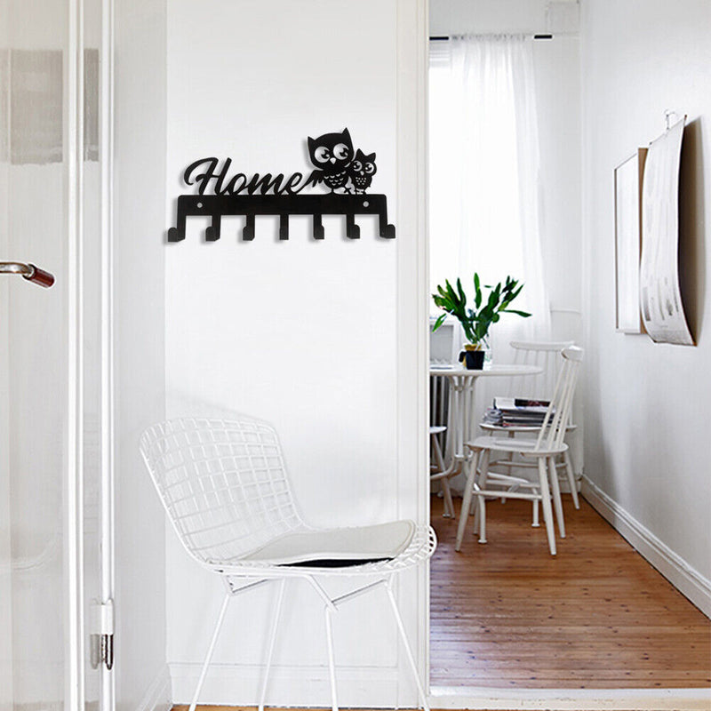 #A Multifunctional Metal Key Rack Wall Decorative Key Hat Organizer with Hooks