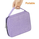 Portable Watch Band Organizer Storage Bag USB Cable Travel Handbag (Purple)