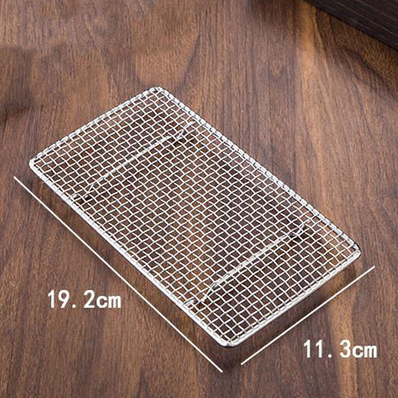 Set mit 4 Edelstahl Metalllöchern BBQ Grill Net Rack Mat Backwerkzeug