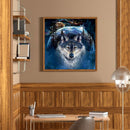 5D DIY Diamond Painting Full Round Drill Animal Wolf Wall Decor Rhinestone