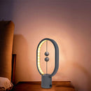 USB Balance LED Table Lamp Magnetic Mid-air Switch Night Light (Dark Grey)